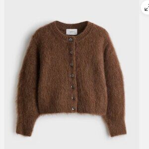 NWT H&M Edition Mohair & Wool Blend Sweater (brown) Size L